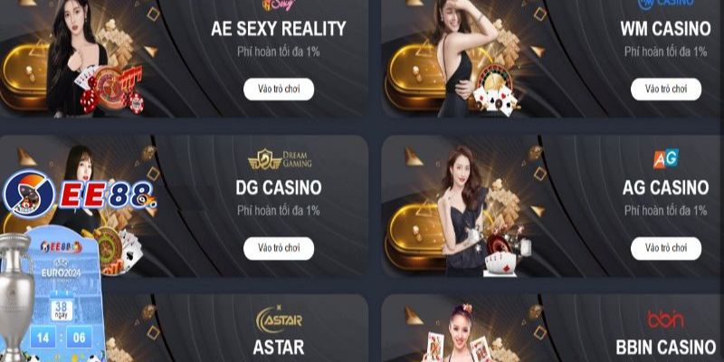 Những đối tác casino EE88 nổi bật nhất 2024